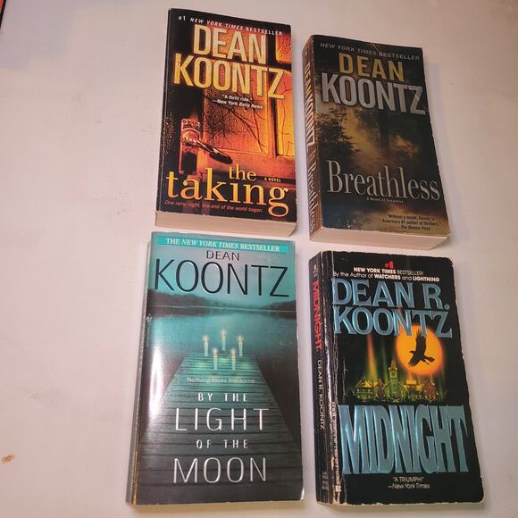 Dean Koontz Fiction 4 Book Bundle Paperback Books Suspense Mystery Novels - Picture 1 of 8